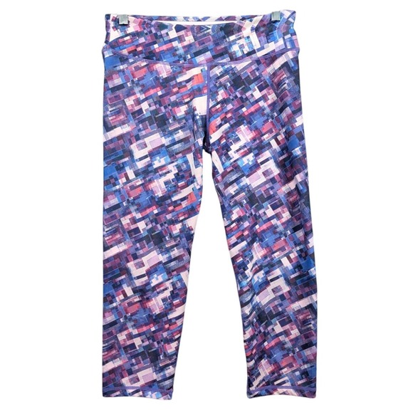 Prana Roxanne Women's Large Capri Leggings Purple Stretch Active Yoga W4ROXC115 - Picture 1 of 9